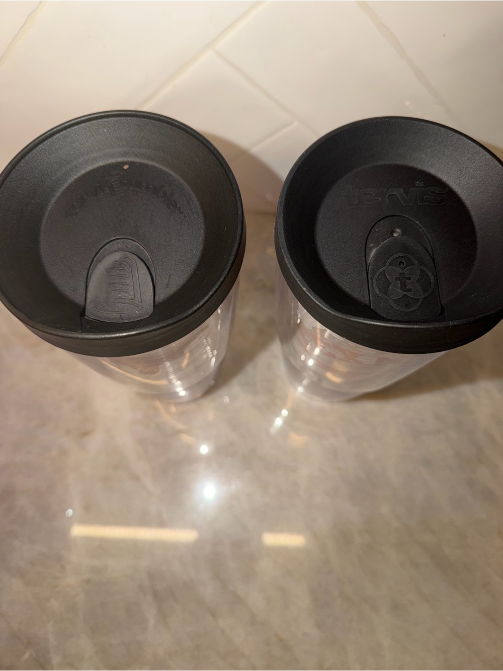 2 Tervis Texas Longhorn Clear Lidded 24 oz Tumblers - Picture 2 of 6